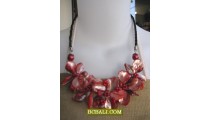 indonesian nuged shells necklaces multi flowers 